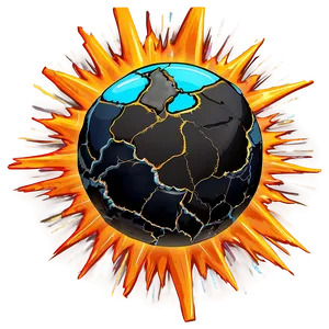 Cartoon Explosion With Cracks PNG 06212024 PNG
