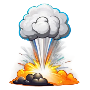 Cartoon Explosion With Light PNG 90 PNG