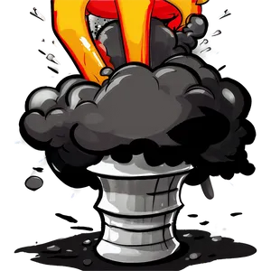 Cartoon Explosion With Smoke Png 06212024 PNG image