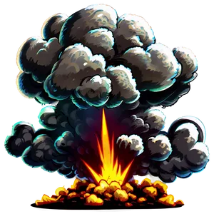 Cartoon Explosion With Smoke Png 37 PNG image