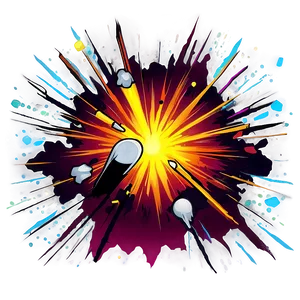 Cartoon Explosion With Sparks PNG 34 PNG