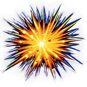 Cartoon Explosion With Stars PNG 82
