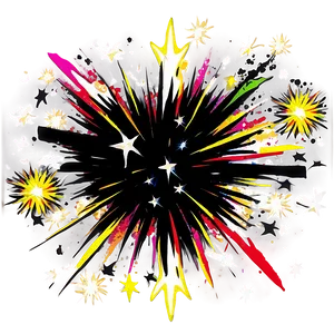 Cartoon Explosion With Stars PNG Uis76 PNG
