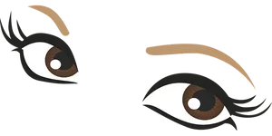 Cartoon Eyes Vector Illustration