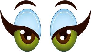 Cartoon Eyes Vector Illustration PNG image