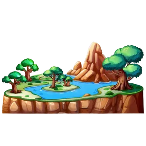 Cartoon Fantasy World PNG 05062024