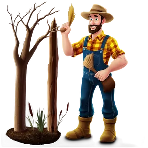 Cartoon Farmer PNG Vve