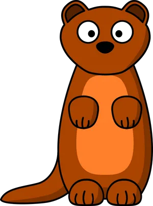 Cartoon Ferret Illustration.png PNG