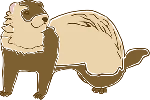 Cartoon Ferret Standing PNG image