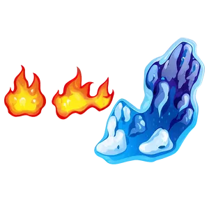 Cartoon Fire And Ice PNG 06212024 PNG