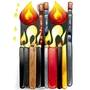 Cartoon Fire Match PNG Bsh69 PNG