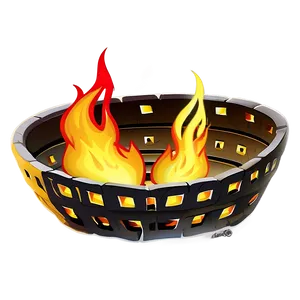 Cartoon Fire Pit PNG Led14