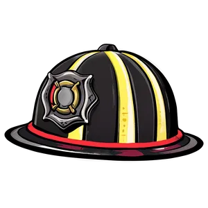Cartoon Firefighter Helmet PNG 06212024 PNG