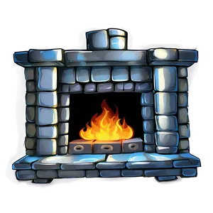 Cartoon Fireplace PNG 06212024 PNG