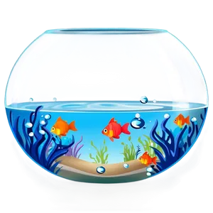 Cartoon Fishbowl Png 06212024 PNG image