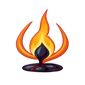 Cartoon Flame D PNG image