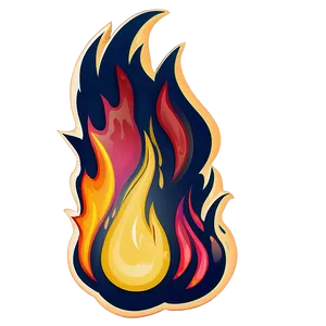 Cartoon Flame PNG 77
