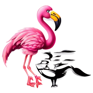 Cartoon Flamingo Character Png 05062024 PNG image