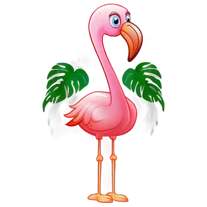Cartoon Flamingo Character Png 80 PNG image