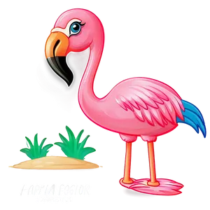 Cartoon Flamingo Family Png Tqq74 PNG image