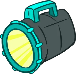 Cartoon Flashlight Illustration