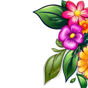 Cartoon Flower Border Png Rjw28 PNG image