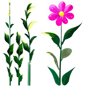 Cartoon Flower Stem PNG Pcv