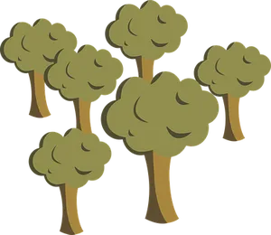 Cartoon Forest Vector Illustration PNG image