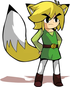 Cartoon Fox Hero Illustration