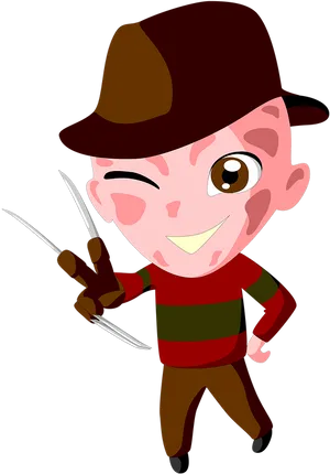 Cartoon Freddy Krueger Character PNG image