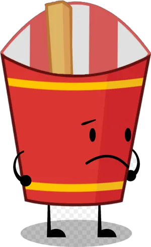 Cartoon French Fries Character PNG image