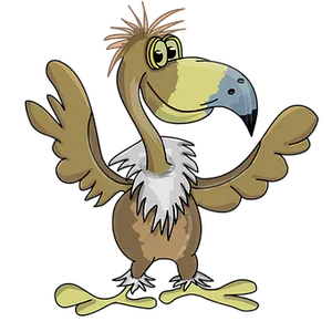 Cartoon Friendly Bird Character