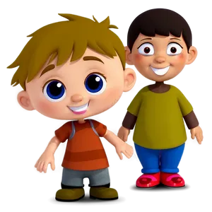 Cartoon Friends Group Png 27 PNG image