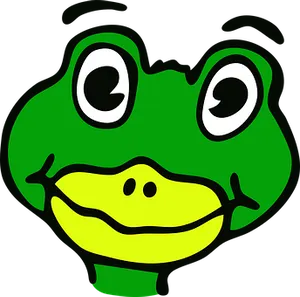 Cartoon Frog Face Graphic