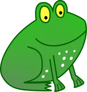 Cartoon Frog Smiling Graphic PNG image