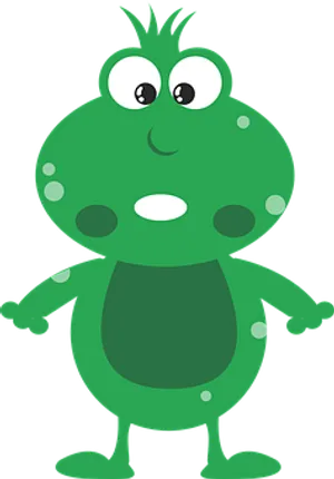 Cartoon Frog Standing Vector
