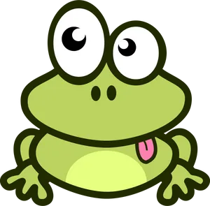 Cartoon Frog Sticking Out Tongue PNG image