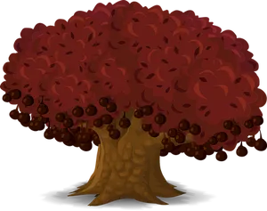 Cartoon Fruit Tree Illustration