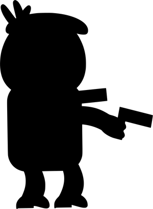 Cartoon Gangster Silhouette PNG