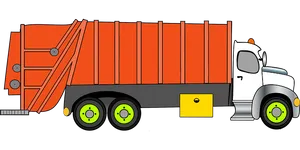 Cartoon Garbage Truck Illustration