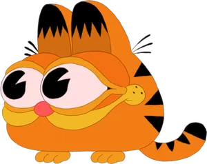 Cartoon Garfield Sitting PNG image
