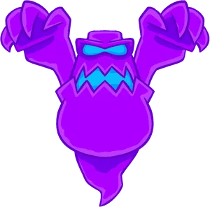 Cartoon Ghost Flexing Muscles.png PNG image