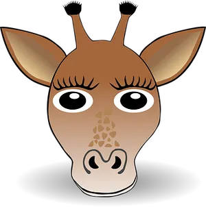 Cartoon Giraffe Face Graphic PNG image