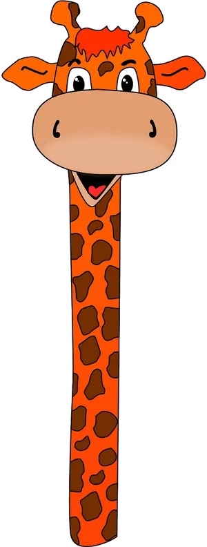 Cartoon Giraffe Portrait PNG image
