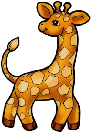 Cartoon Giraffe Standing PNG image