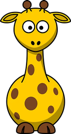 Cartoon Giraffe Yellow Background PNG image
