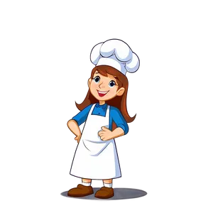 Cartoon Girl Baking Cookies PNG Gff PNG