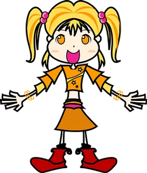 Cartoon Girl Character Vector