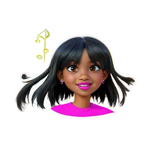 Cartoon Girl Hair PNG Nkn