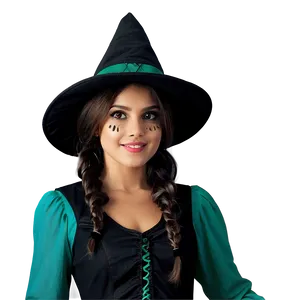 Cartoon Girl In A Halloween Costume PNG 1 PNG